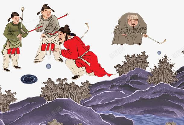 中秋节手绘一群人玩游戏png免抠素材_新图网 https://ixintu.com 中秋节 游戏