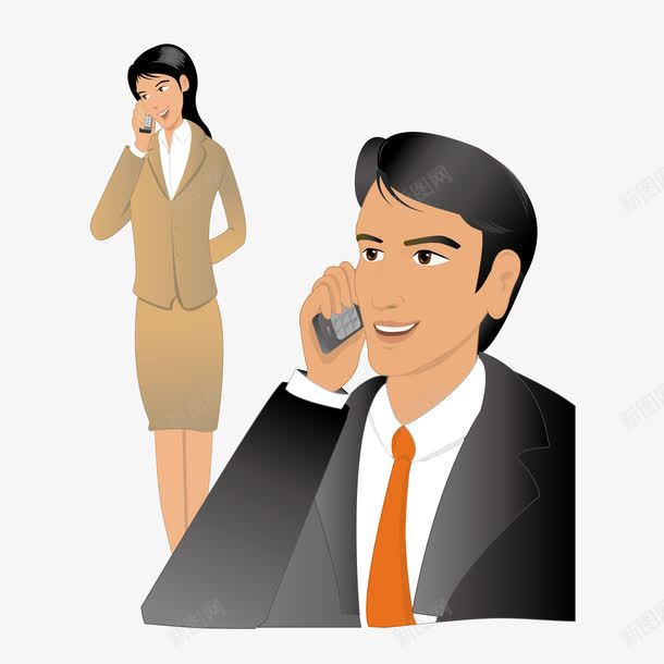 手绘卡通男女png免抠素材_新图网 https://ixintu.com 卡通人物 手绘人物 矢量人物