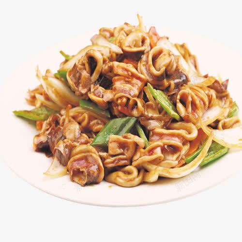 爆炒鱿鱼美食png免抠素材_新图网 https://ixintu.com 爆炒 爆炒美食 美食 鱿鱼美食
