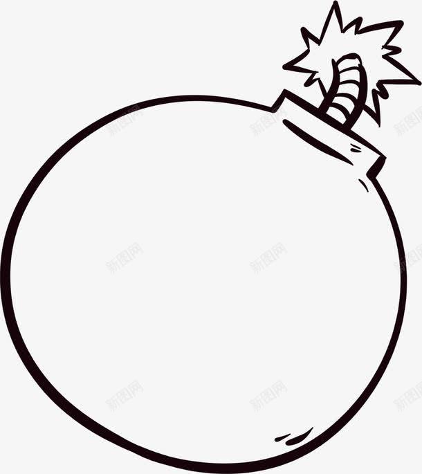 扁平风格素描炸弹png免抠素材_新图网 https://ixintu.com 扁平 炸弹 素描 风格