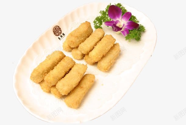 美味炸鱼卷png免抠素材_新图网 https://ixintu.com 三丝炸鱼卷 传统美食 家常菜 干炸煎炸 菜谱高清图片 餐饮美食