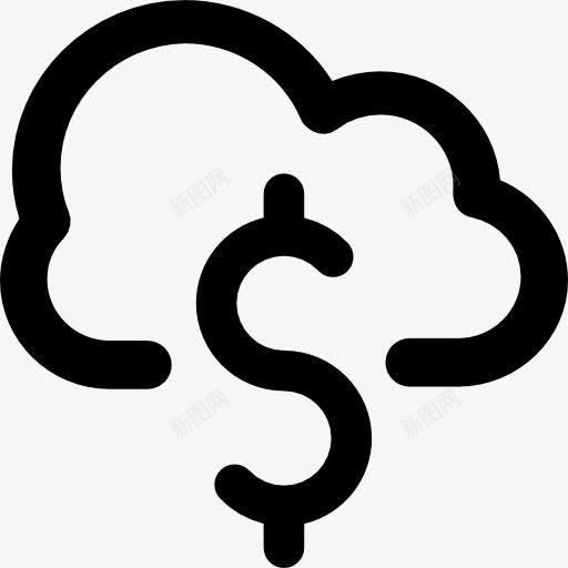 云计算图标png_新图网 https://ixintu.com 云计算 多媒体接口 多媒体选项 存储 数据 美元