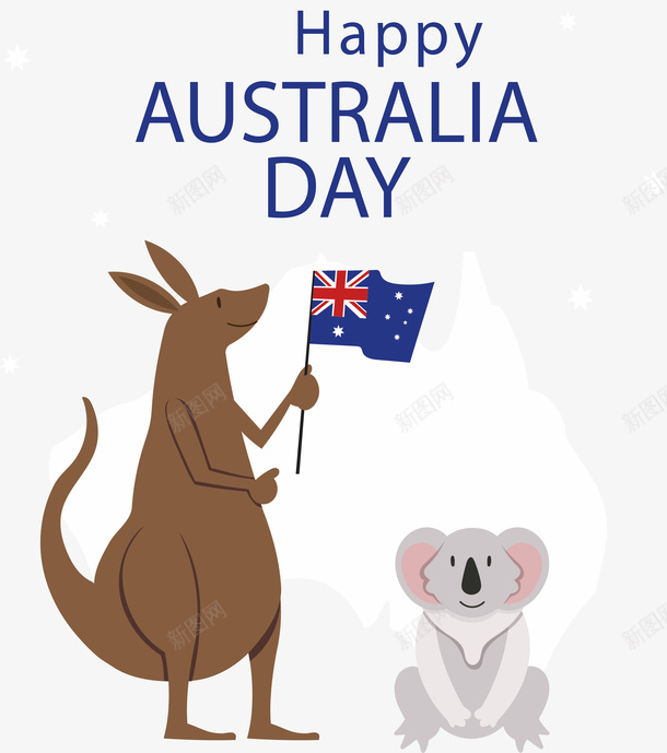 可爱袋鼠考拉澳大利亚日矢量图ai免抠素材_新图网 https://ixintu.com AustraliaDay 可爱考拉 可爱袋鼠 澳大利亚 澳大利亚日 矢量png 矢量图
