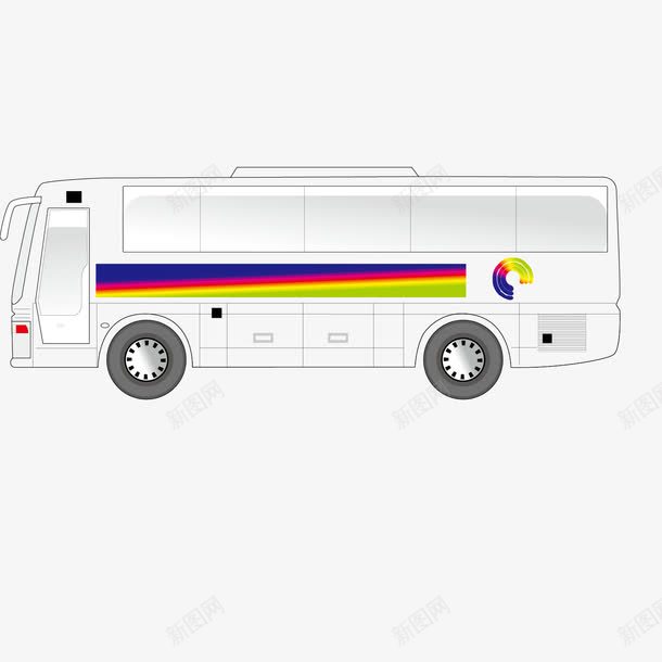 公交车车侧面png免抠素材_新图网 https://ixintu.com 公交车 图案 汽车 车侧面