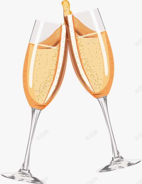 干杯香槟酒png免抠素材_新图网 https://ixintu.com 干杯 酒 金色 香槟酒