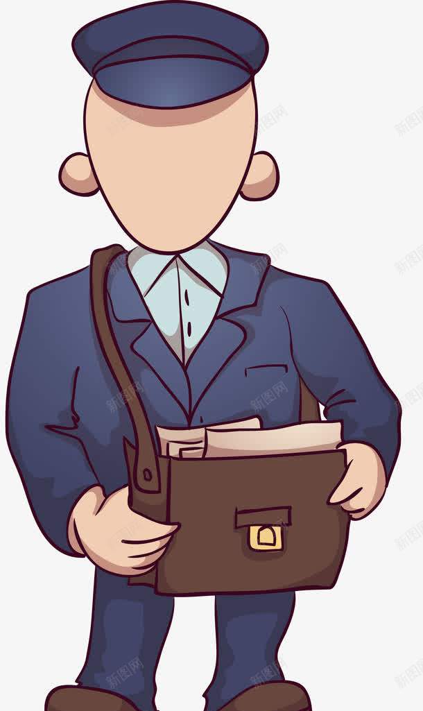 卡通送信员png免抠素材_新图网 https://ixintu.com 卡通人物 通讯员 邮差 邮政人员