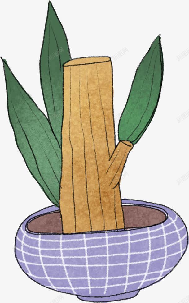 创意合成扁平手绘绿色植物png免抠素材_新图网 https://ixintu.com 创意 合成 扁平 绿色植物