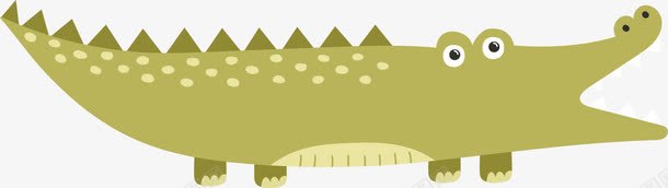 卡通鳄鱼png免抠素材_新图网 https://ixintu.com 一只 卡通 嘴巴 尾巴 手绘 简图 绿色的 鳄鱼