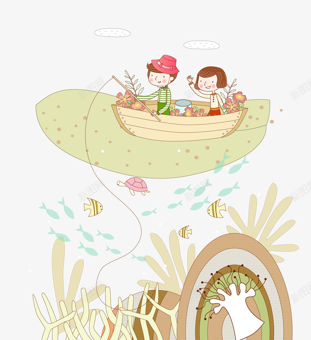 旅行主题梦幻儿童画矢量图ai免抠素材_新图网 https://ixintu.com 儿童画 旅行主题 梦幻 素材 矢量图