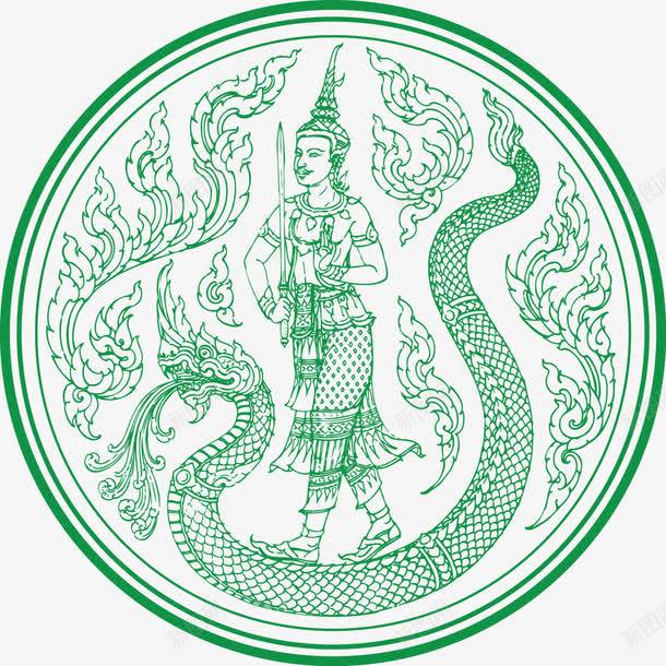 泰国佛教文化png免抠素材_新图网 https://ixintu.com PNG图片 佛教 免抠素材 圆形 泰国 泰国文化 神仙 绿色 藏传佛教文化