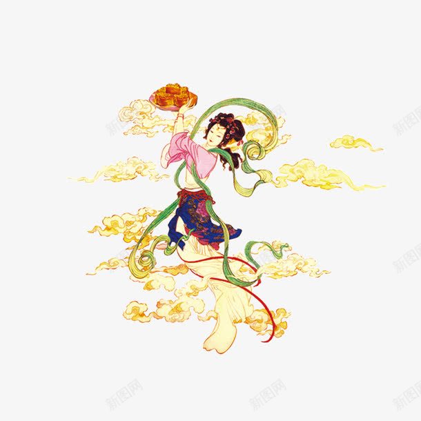 嫦娥仙女psd免抠素材_新图网 https://ixintu.com 仙女 古代美女 嫦娥