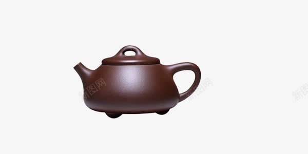 球孔壶茶壶psd免抠素材_新图网 https://ixintu.com 圆形茶壶 球孔壶 短嘴 紫砂 茶具