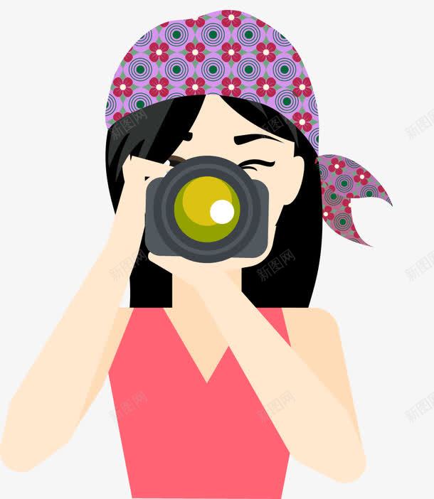 卡通摄影师png免抠素材_新图网 https://ixintu.com 卡通 女摄影师 手绘 摄影师