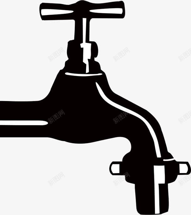 黑色卡通水龙头png免抠素材_新图网 https://ixintu.com 卡通 水龙头 黑色 黑色水龙头