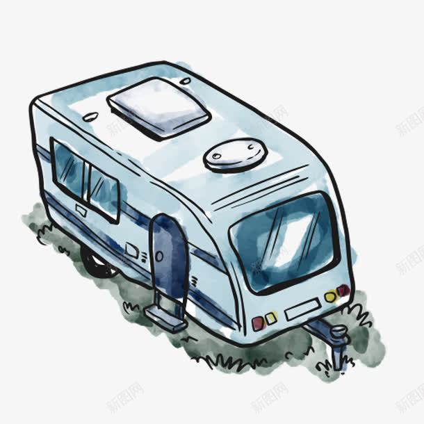 手绘公共汽车png免抠素材_新图网 https://ixintu.com 公共汽车 手绘公共汽车 车