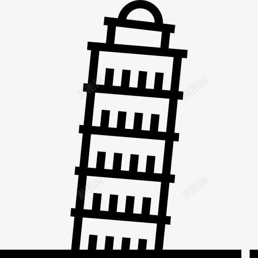 比萨斜塔图标png_新图网 https://ixintu.com 地标 建筑 意大利 比萨斜塔 纪念碑