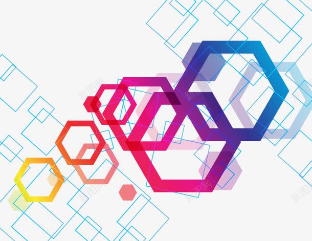彩色背景png免抠素材_新图网 https://ixintu.com 免费 叠加 多边形 渐变
