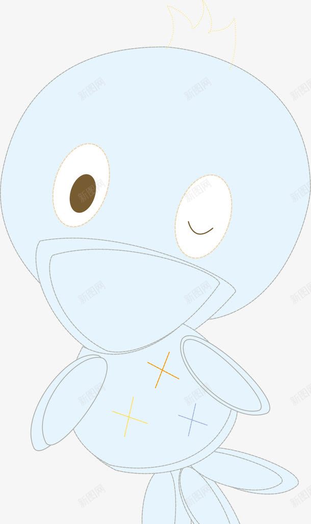 蓝色的鸭子png免抠素材_新图网 https://ixintu.com 卡通 蓝色 鸭子