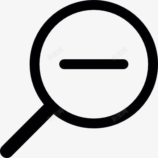 缩小符号图标png_新图网 https://ixintu.com 变焦镜头 工具和用具 放大 放大镜 缩小