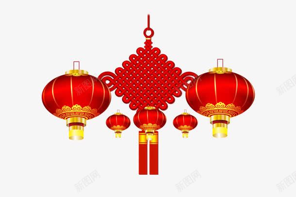 灯笼中国结png免抠素材_新图网 https://ixintu.com 中国结 喜庆 灯笼 过节
