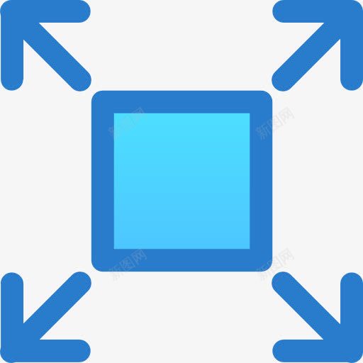 全屏图标png_新图网 https://ixintu.com 全屏 多媒体选项 定位 扩展 接口 用户界面 箭头方向