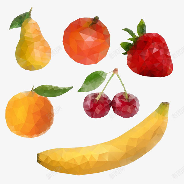 彩色水果png免抠素材_新图网 https://ixintu.com png图形 png装饰 几何 水果 装饰 食物