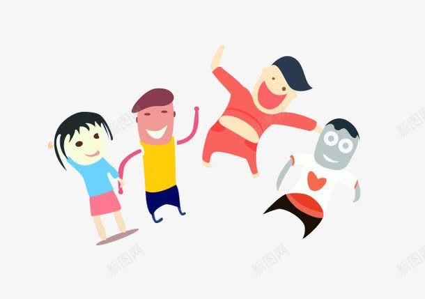 卡通小孩psd免抠素材_新图网 https://ixintu.com 亲子海报设计素材 小孩 教育海报 暑期海报