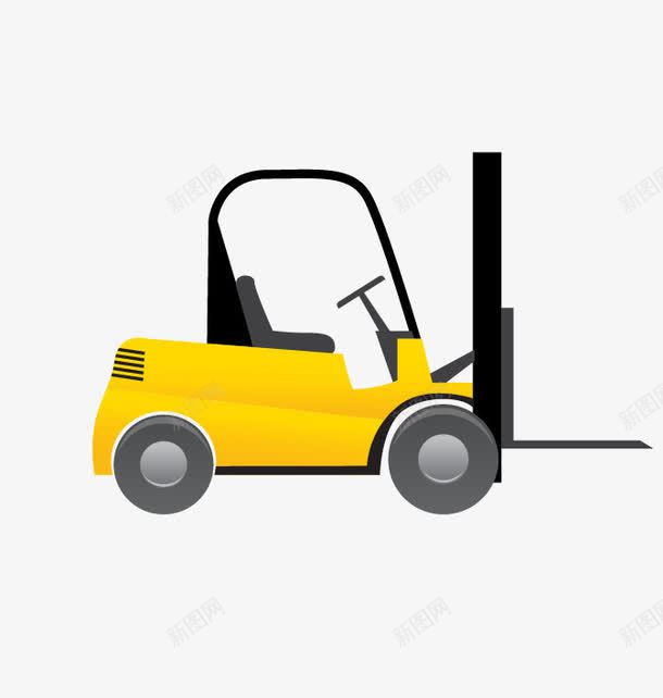 黄色叉车矢量图ai免抠素材_新图网 https://ixintu.com 卡通 叉车 矢量货车 货车 货运 矢量图