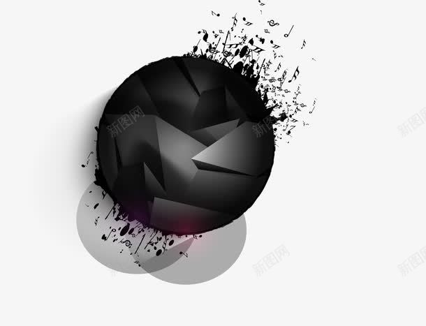 手绘简约科技球png免抠素材_新图网 https://ixintu.com 手绘 黑色