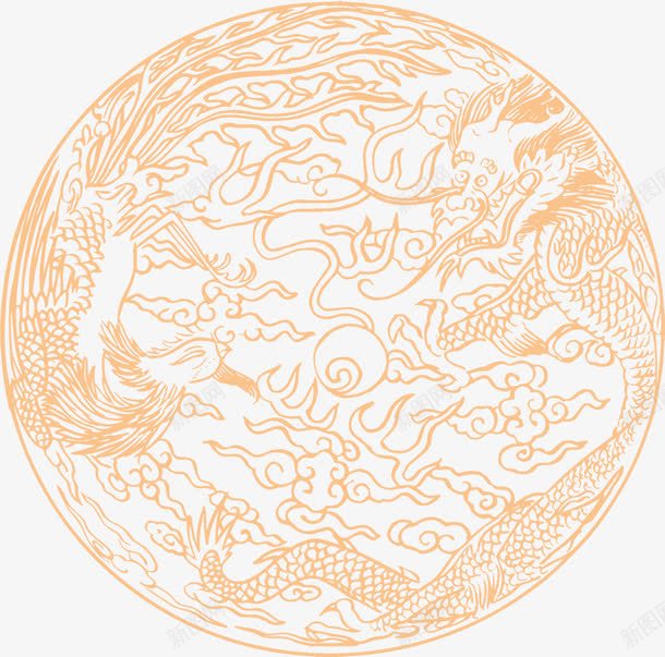 红色企业龙纹装饰png免抠素材_新图网 https://ixintu.com 企业 红色 装饰