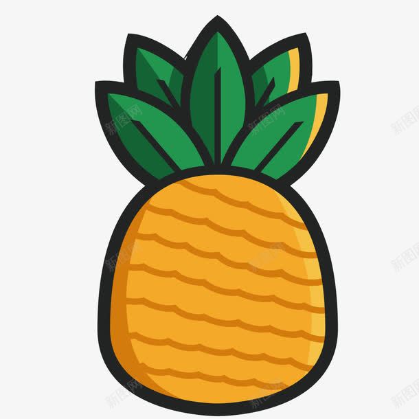 艺术菠萝食物矢量图ai免抠素材_新图网 https://ixintu.com 果子 果实 水果食物 食材 矢量图