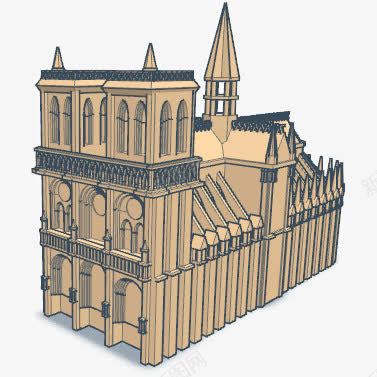 手绘欧式复古建筑png免抠素材_新图网 https://ixintu.com 复古 建筑 手绘 欧式
