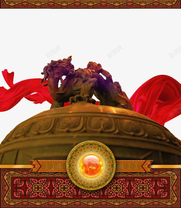 中国古典尊贵花纹png免抠素材_新图网 https://ixintu.com 中国风 中国风素材 卧龙 古典花纹