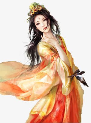 黄衣女子片png免抠素材_新图网 https://ixintu.com 图片 女子 素材