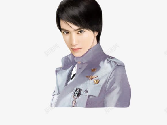 灰色风衣男子手绘png免抠素材_新图网 https://ixintu.com 灰色 男子 风衣