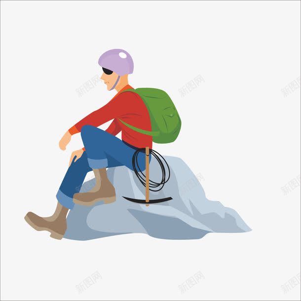 扁平化登山员png免抠素材_新图网 https://ixintu.com PPT PPT元素 扁平 扁平化