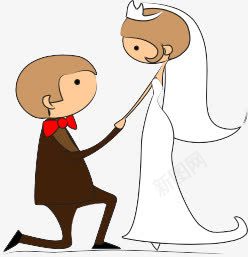 婚礼情人节卡通人物png免抠素材_新图网 https://ixintu.com 卡通人物 喜庆 夫妻 婚礼 情人节 爱人
