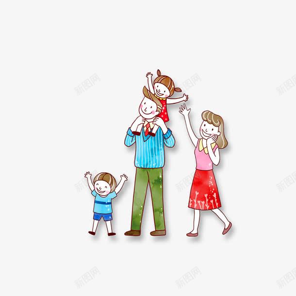 一家人png免抠素材_新图网 https://ixintu.com 其乐融融 子女 父母