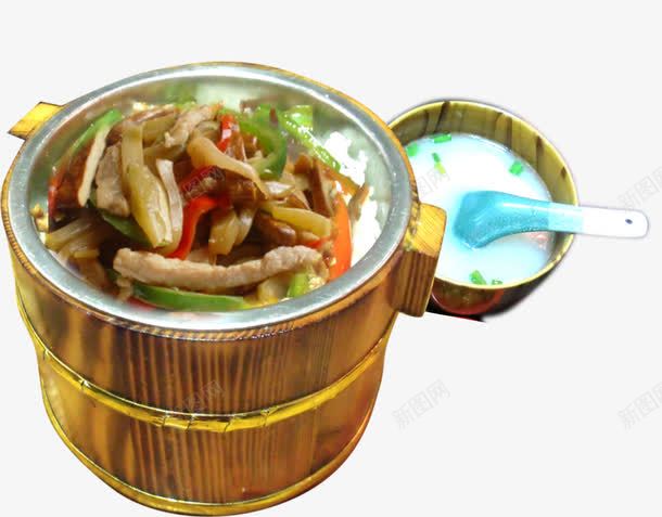 榨菜肉丝饭png免抠素材_新图网 https://ixintu.com 木桶饭 榨菜 美食 肉丝 餐饮