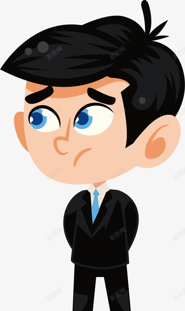 委屈的男孩矢量图ai免抠素材_新图网 https://ixintu.com 伤心 卡通 委屈 手绘 水彩 男孩 设计 矢量图
