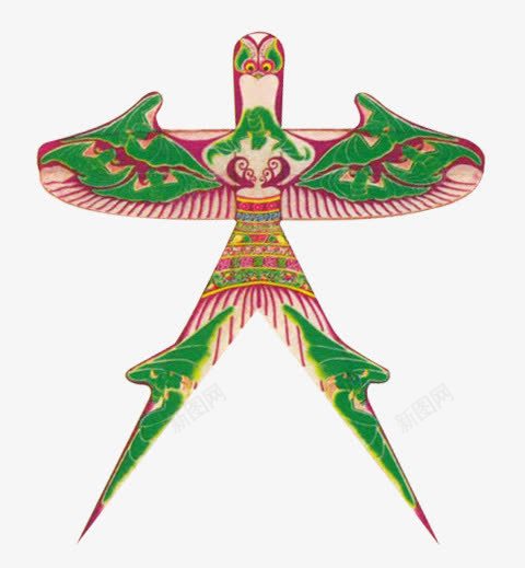 绿色花纹风筝实物png免抠素材_新图网 https://ixintu.com 实物 绿色 花纹 风筝
