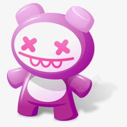 紫色卡通公仔图标png_新图网 https://ixintu.com 公仔 玩偶
