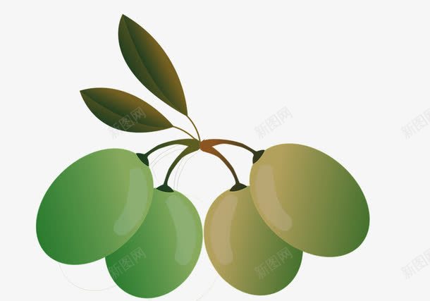伪扁平化橄榄果psd免抠素材_新图网 https://ixintu.com 卡通橄榄果 扁平橄榄 橄榄 橄榄果 橄榄果剪影