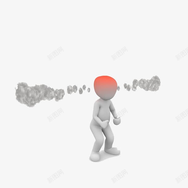 头疼的人png免抠素材_新图网 https://ixintu.com 发烧 可恶 生气 生病