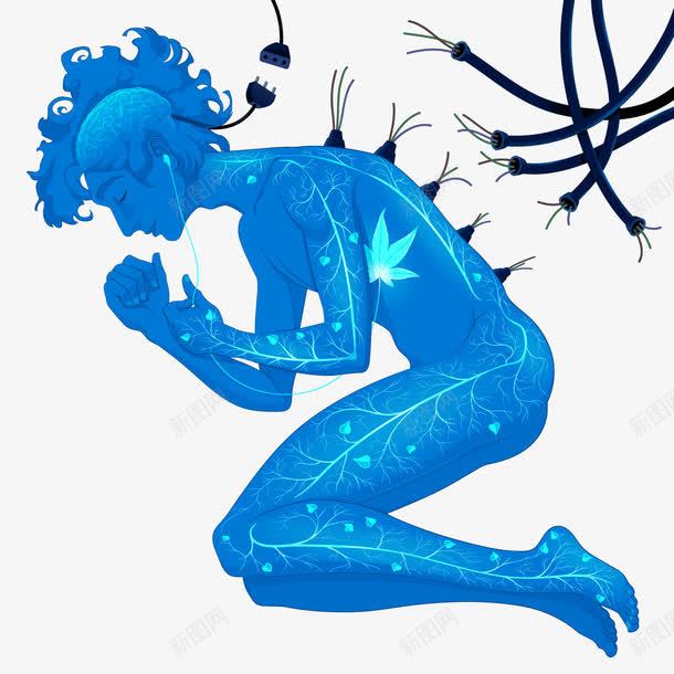阿凡达png免抠素材_新图网 https://ixintu.com 外星人 树精灵 梦幻 精灵 蓝色妖怪 蓝色的人 连接
