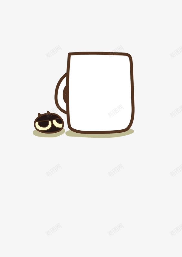 杯子图案对话框png免抠素材_新图网 https://ixintu.com 可爱 对话框 杯子