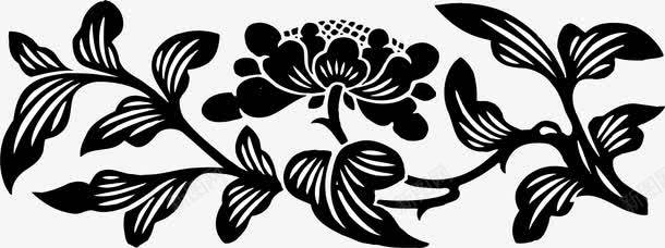 传统古典花纹png免抠素材_新图网 https://ixintu.com 底纹 花树 花框 花纹 花边 角花 边角角框 黑色