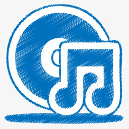 蓝色的音乐CD图标png_新图网 https://ixintu.com CD music 光盘