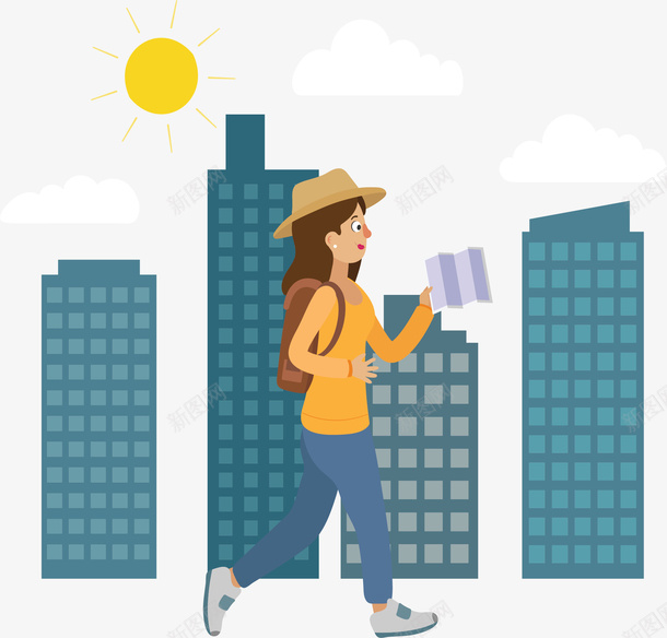 看着地图旅游的人矢量图ai免抠素材_新图网 https://ixintu.com 旅游 旅游地图 旅游季 旅游的人 看地图 矢量png 矢量图
