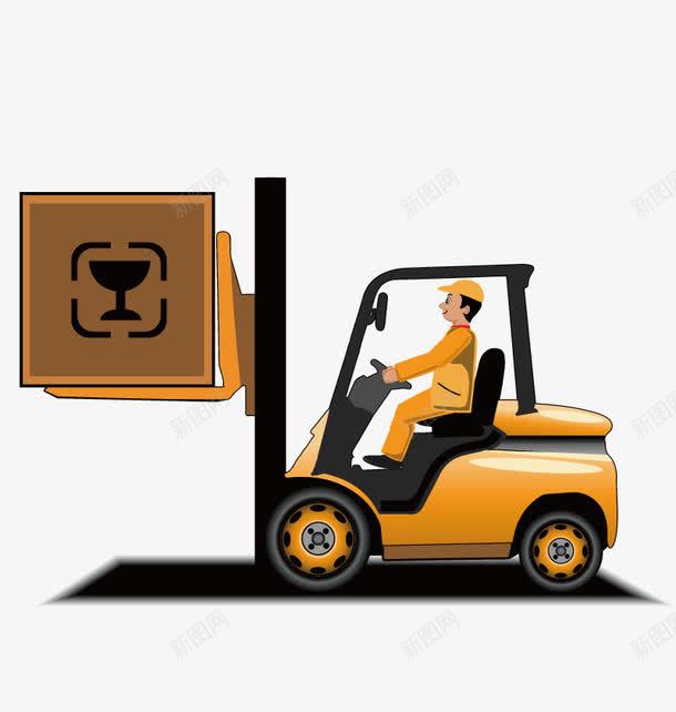 搬运机png免抠素材_新图网 https://ixintu.com 推车 车 驾驶 黄色